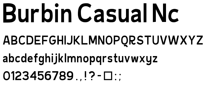 Burbin Casual NC font